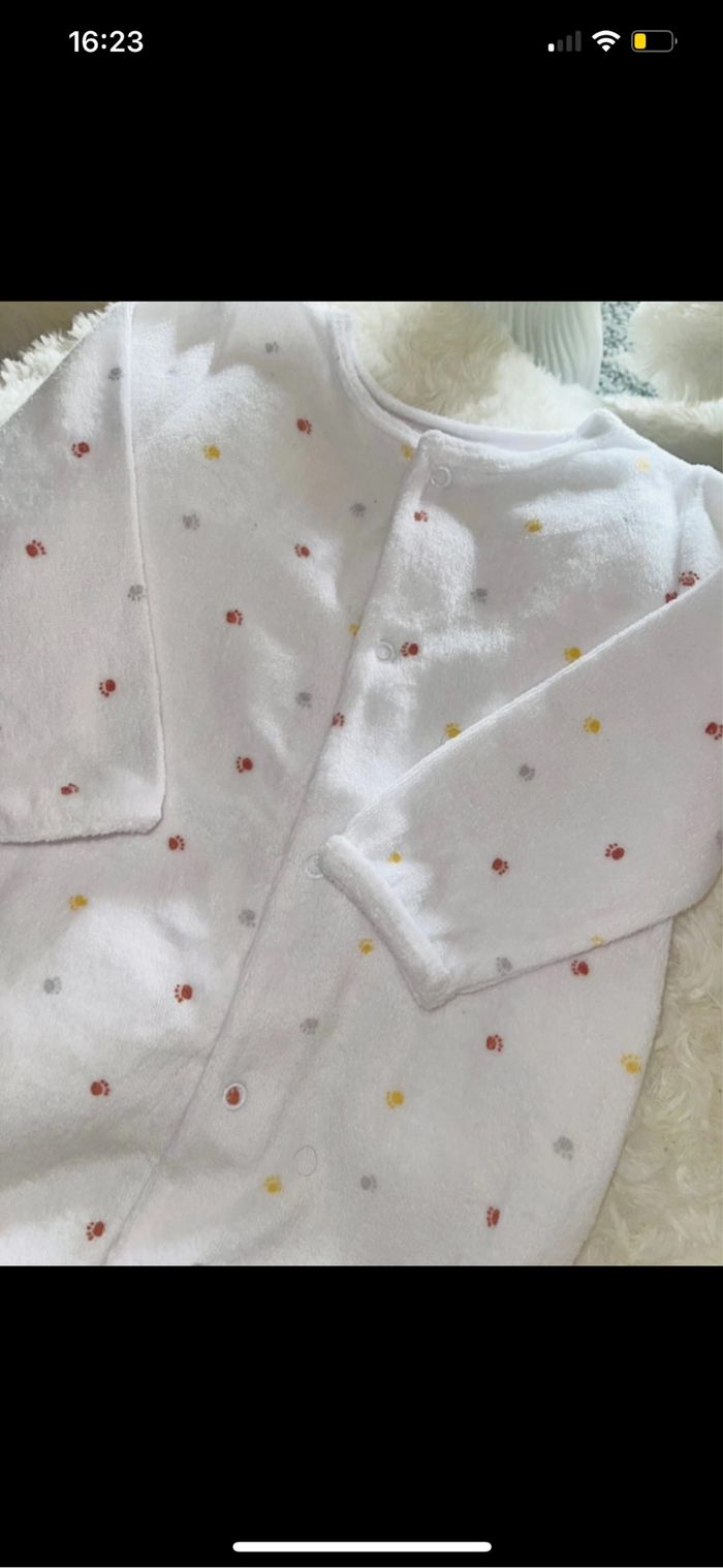 Pyjama dort bien Tex bébé mixte 9 mois très bon état velours chaud - photo numéro 3