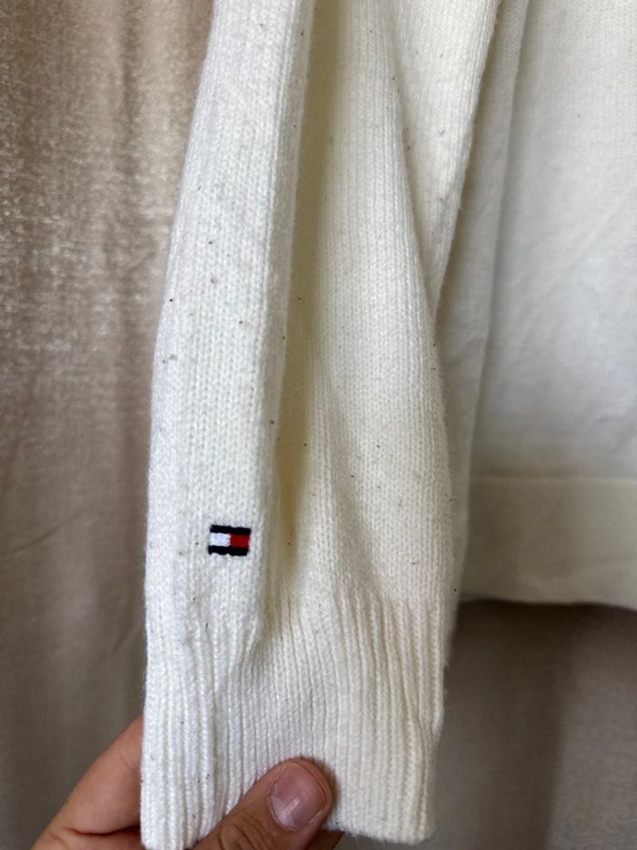 Pull col roulé torsadé Tommy Hilfiger – blanc – Taille XL - photo numéro 7