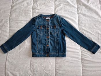 Veste en jean Okaïdi  8 ans bleu à pressions