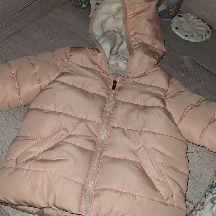 Doudoune avec capuche 9 mois rose orchestra - photo numéro 2