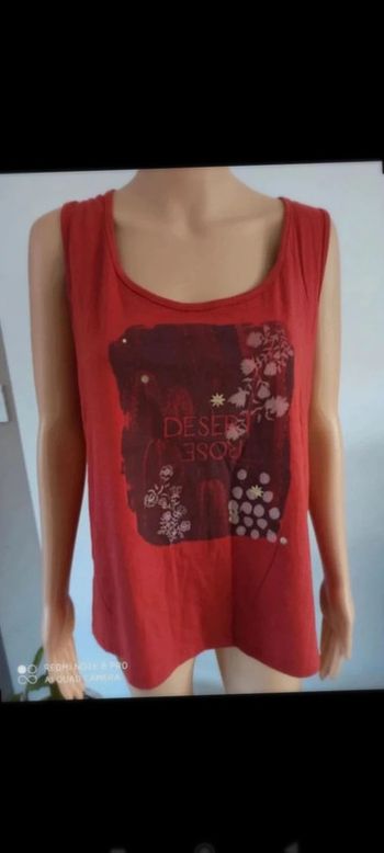 Débardeur orange avec impression taille l