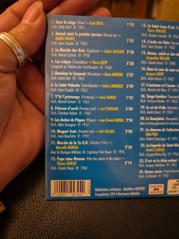 CD le calendrier en chansons - photo numéro 3