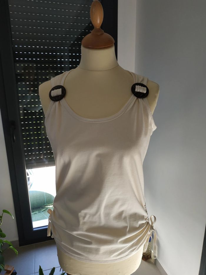 Débardeur fantaisie aux épaules vintage - photo numéro 5