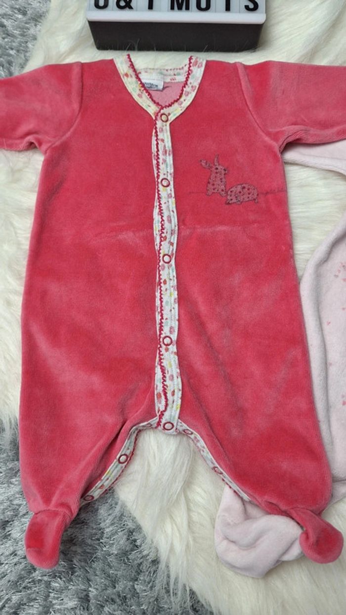 Lot de 3 pyjamas Fille 0/1 mois Petit bateau - photo numéro 2