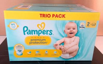 162 couches Pampers premium taille 2