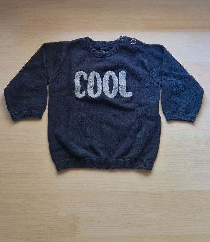 Pull bleu marine enfant 9 mois