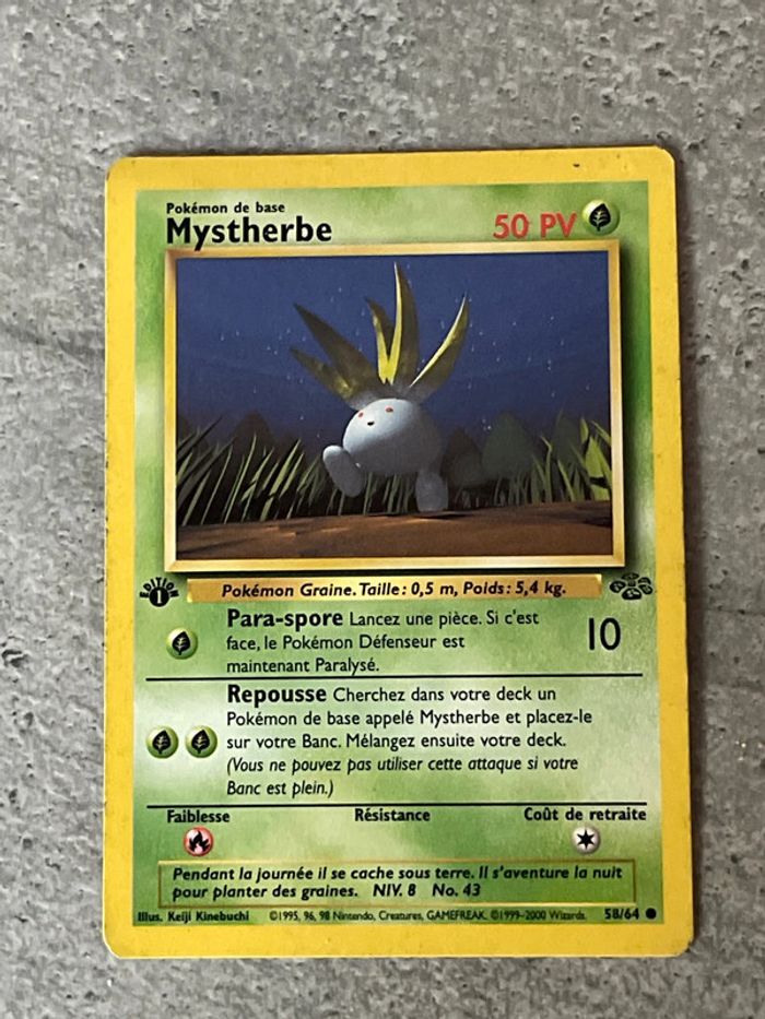 Carte Pokémon mytherbe 1ère édition - jungle - photo numéro 2
