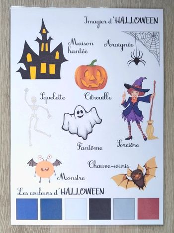 Imagier d'Halloween A4