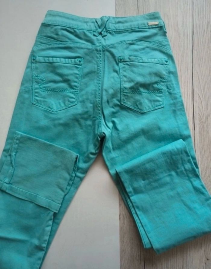 Pantalon femme taille 34 turquoise - photo numéro 4