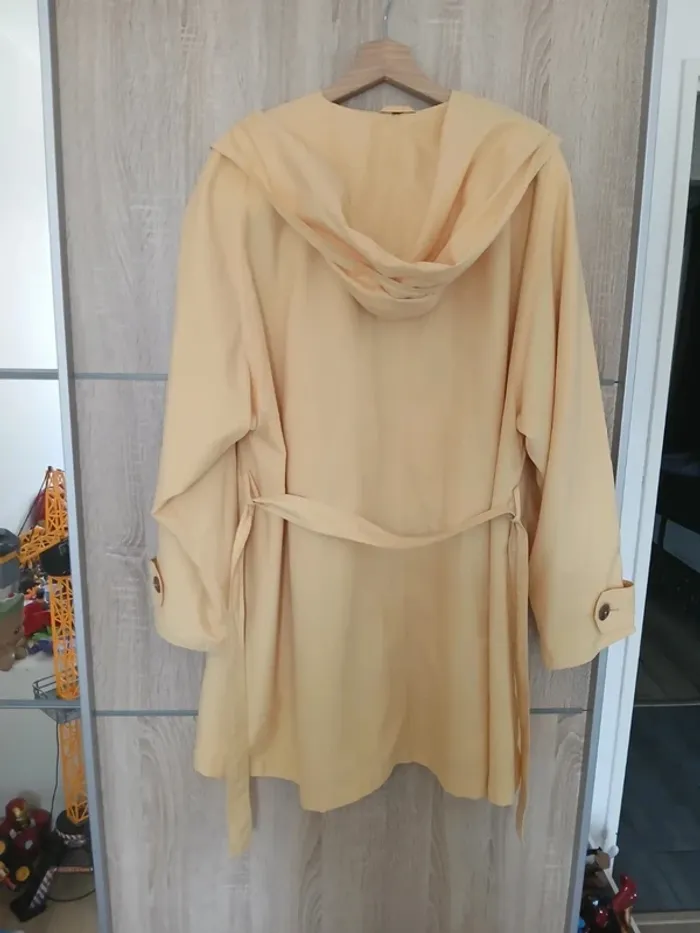 Veste trench jaune idéal mi saison L - photo numéro 5