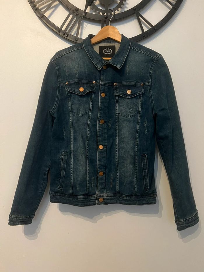 Veste en jean uniplay taille L en parfait état - photo numéro 2