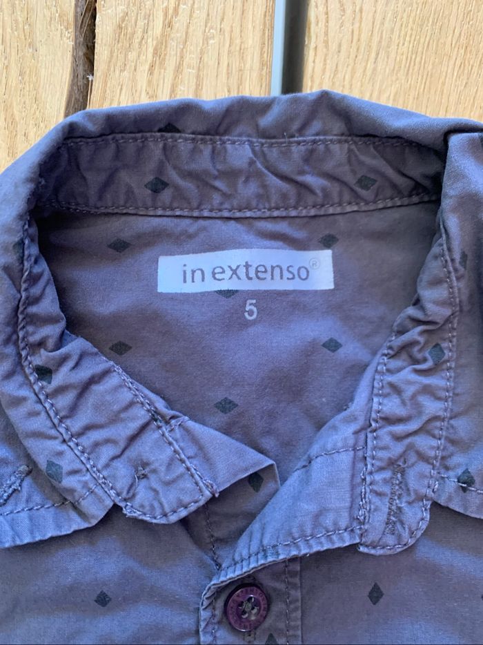 Lot 2 chemises manches longues garçon 5 ans - photo numéro 7