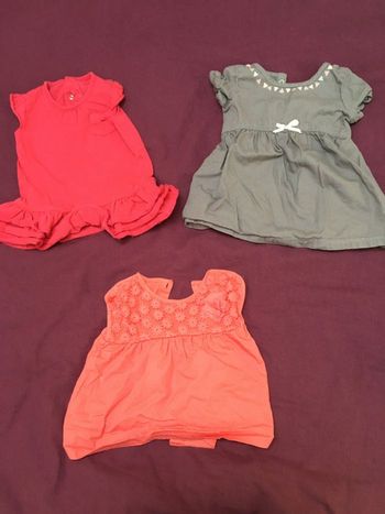 Lot petites robes courtes kiabi  été multi- marques 6 mois