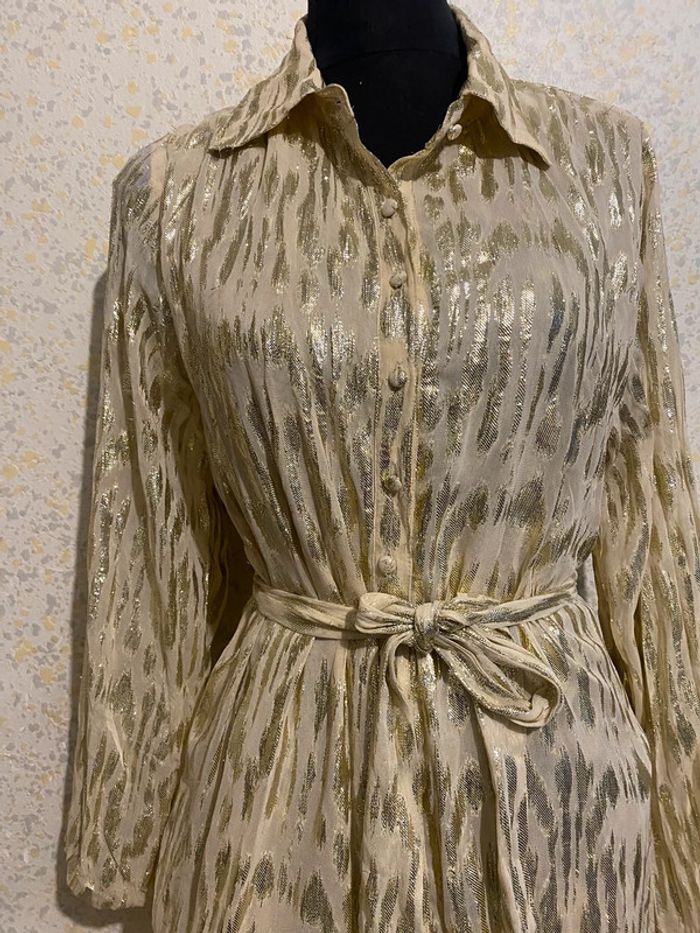Robe les impatientes Sandra lurex doré 40 - photo numéro 2