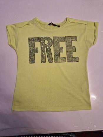 Tee shirt manche courte jaune