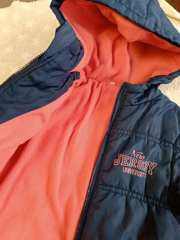 Manteau épais bleu et rose - photo numéro 3