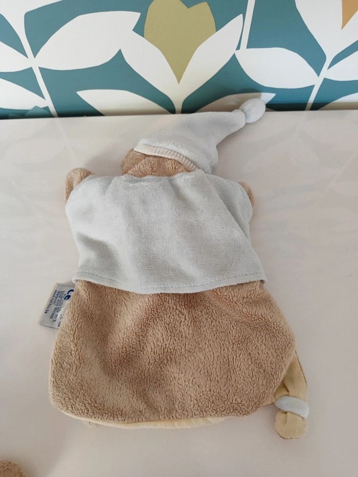 Doudou plat marionnette ourson ours nounours nattou - photo numéro 4
