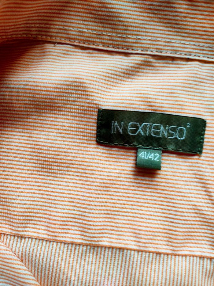 Chemise à rayures orange taille 42/XL in extenso - photo numéro 2