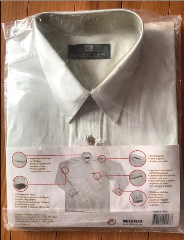 NEUF👔Superbe chemise Authentic Wear XL Migros Suisse - photo numéro 5