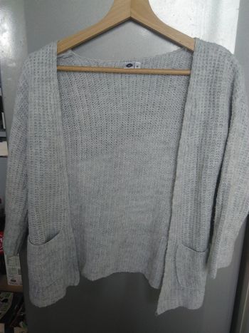 Gilet fille 6 ans chiné blanc gris  27