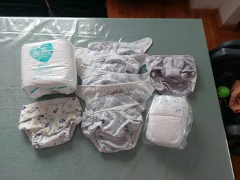 Lot 7 couches lavables pampers