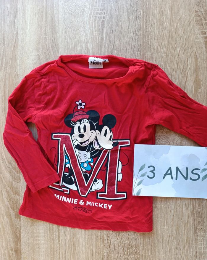 T-shirt manche longue Minnie 3ans