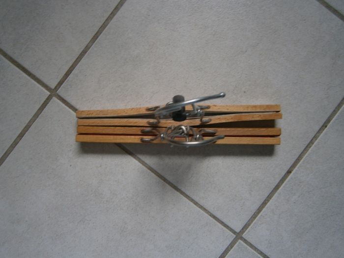 Lot de 2 cintres à pince en bois 25 cm - photo numéro 2