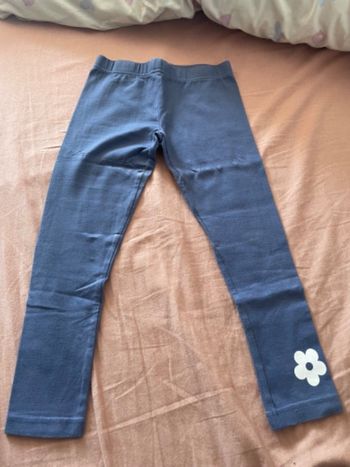 Legging bleu fleur