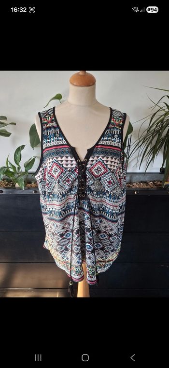 Blouse imprimée sans manches MsMode 