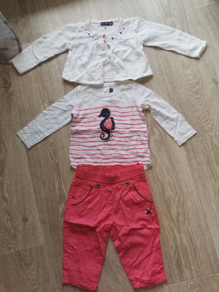 Ens 3 pièces bébé fille sergent major