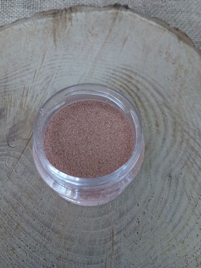 Petit pot de sable fin beige rose pour tableau de sable loisirs créatifs - photo numéro 2