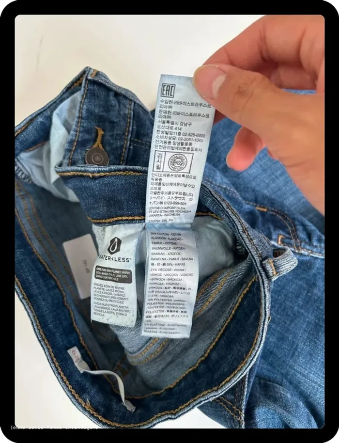 Jean Levi's Femme 721 High Rise Skinny Marine | Taille W29 L30 FR38 | BP143 - photo numéro 6