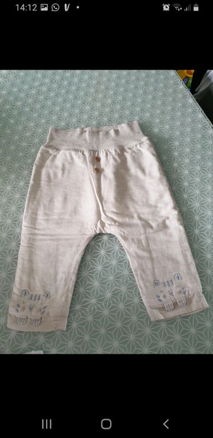 Ensemble Tee-shirt et sarouel sergent-major 12 mois - photo numéro 4