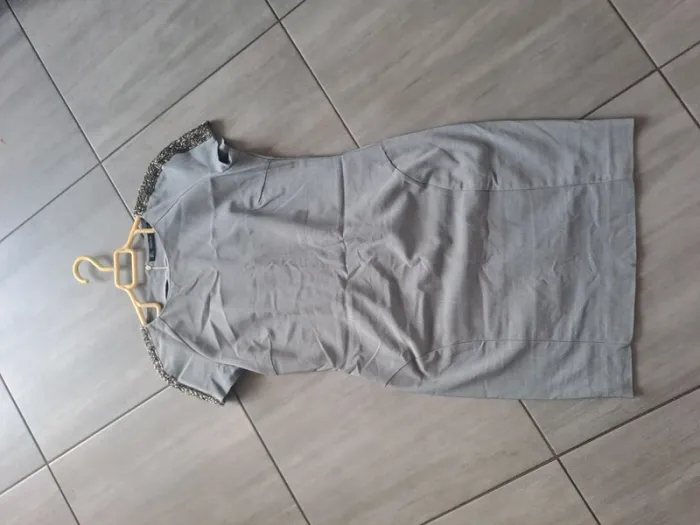 Robe près du corps gris Zara Taille L (40) - photo numéro 11