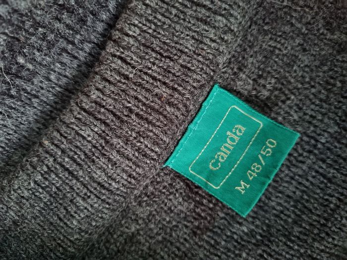 Pull d'hiver col V gris taille 48-50 - photo numéro 5