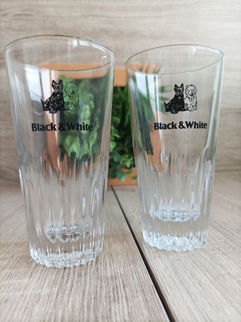 Lot 2 verres Black White