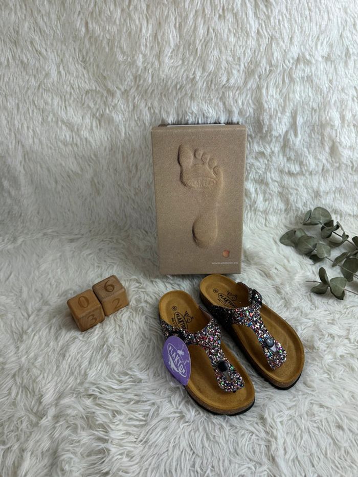 Paire de tong pailletées Plakton taille 32