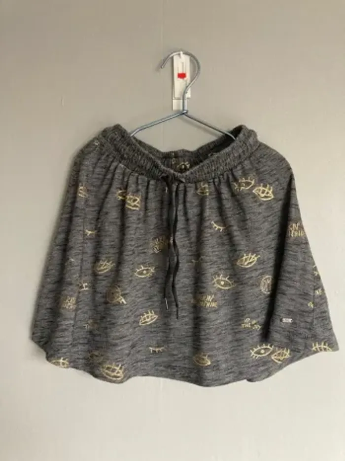 Ensemble fille CKS 8 ans t-shirt + jupe gris doré - photo numéro 4