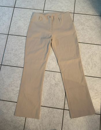 Pantalon vintage beige taille basse