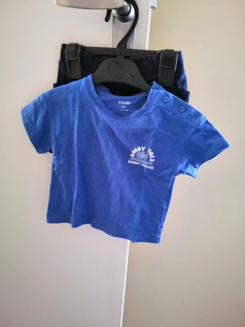 Ensemble 2 pièces (t-shirt + short, Bleu) 9 mois (74 cm) Kiabi