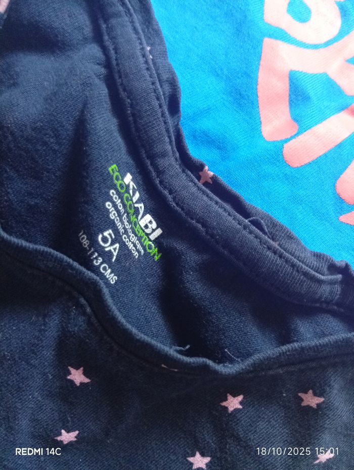 Lot 9 T shirts fille +1 short jeans 4-5A - photo numéro 4