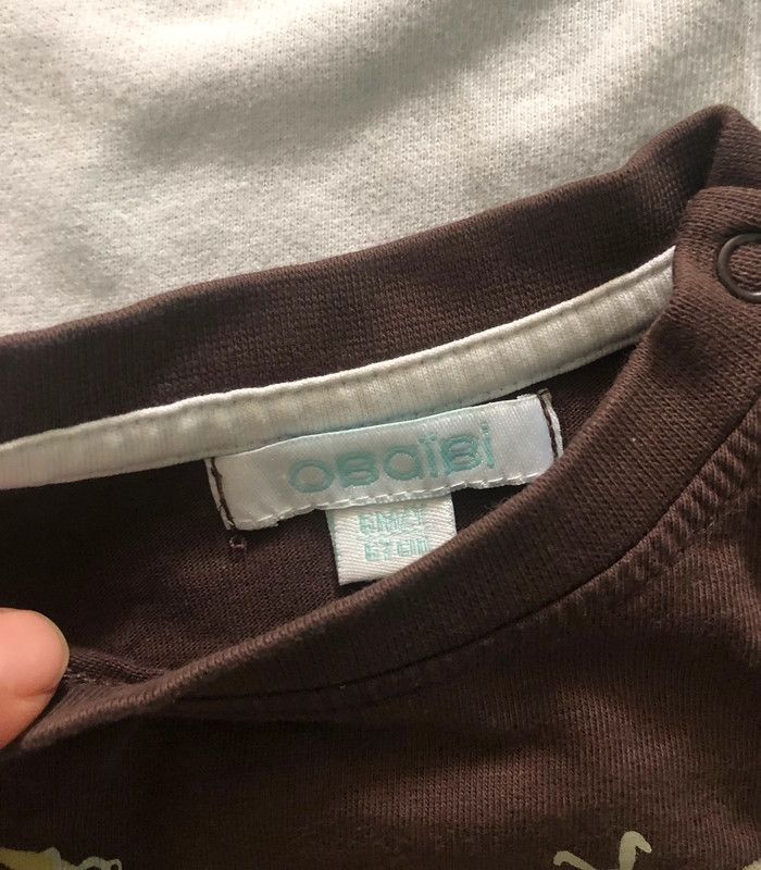 L’or de 2 t shirts manches longues OBaibi 6 mois 67 cm - photo numéro 2