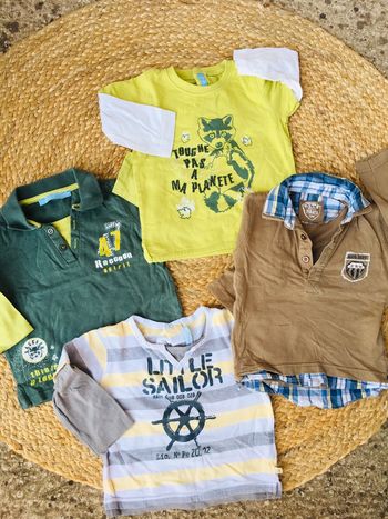 Lot tee-shirts garçon 12mois
