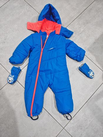 Combinaison et gants ski 24 mois