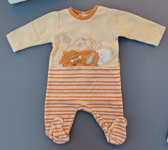 Lot de 5 pyjamas 1 pièce velours 3 mois garçon Tex - photo numéro 10