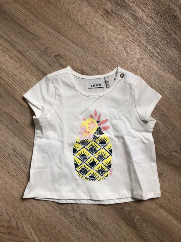 T-shirt ikks neuf 74cm 12m - photo numéro 2