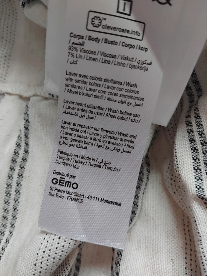 Top blanc et gris, Gemo  taille 42 - photo numéro 4