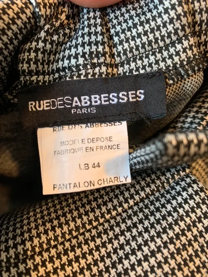 Pantalon Rue des Abbesses taille 1 pieds de poule - photo numéro 3