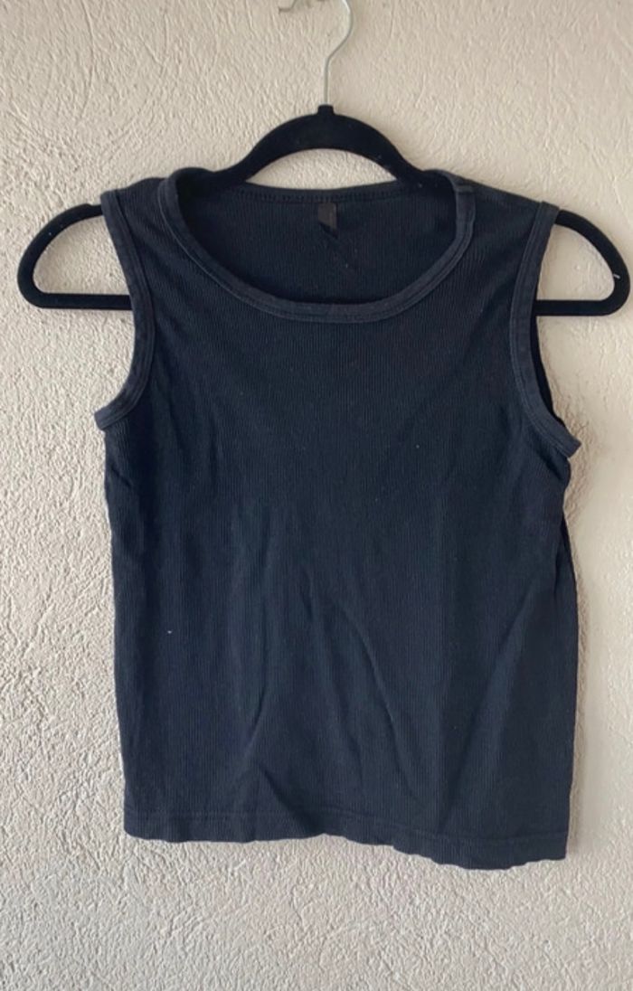 Débardeur noir en coton