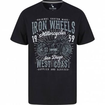 T-shirt Sth Shore Iron Wheels Homme Noir Taille S